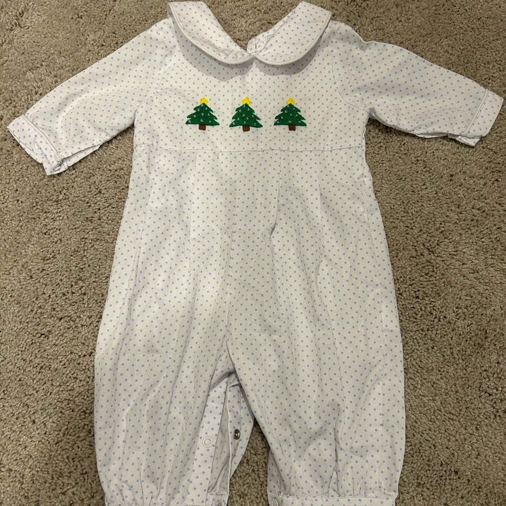 Infant Cecil and Lou Christmas outfit